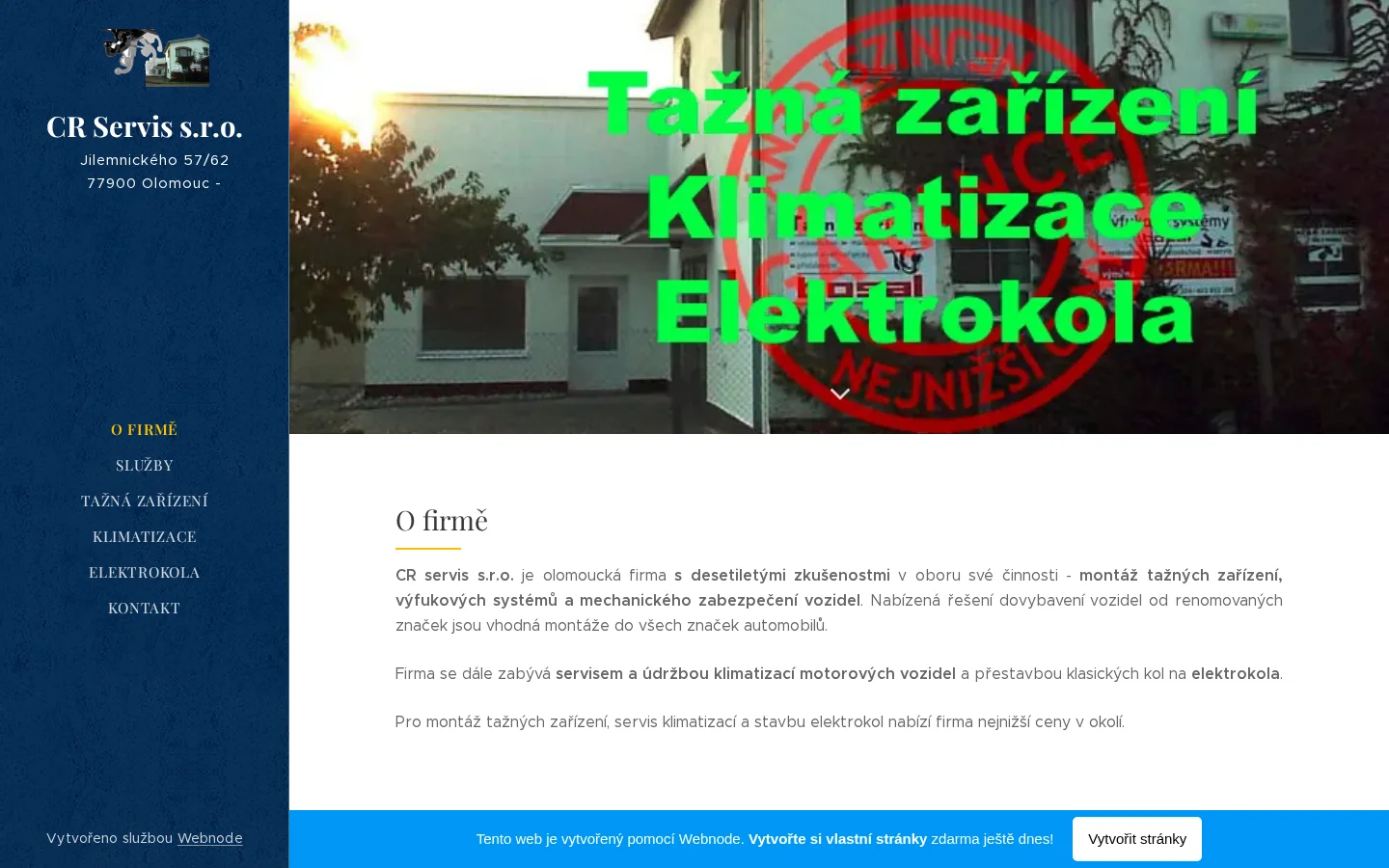 CR servis, s.r.o. website