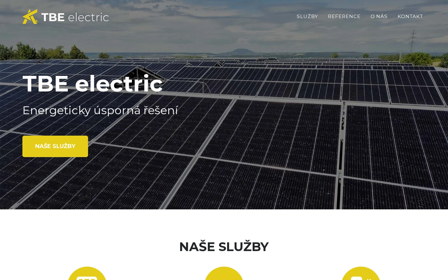 TBE electric s.r.o. website