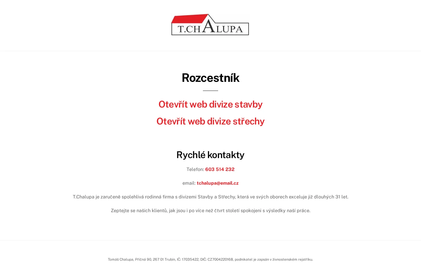 T.CHALUPA website