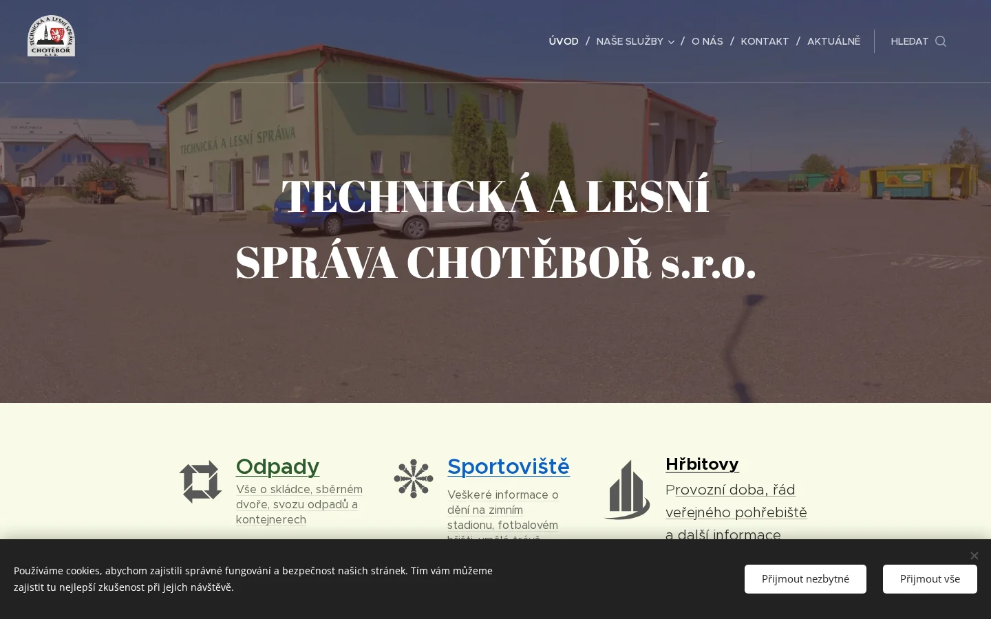 TECHNICKÁ A LESNÍ SPRÁVA CHOTĚBOŘ, s.r.o. website
