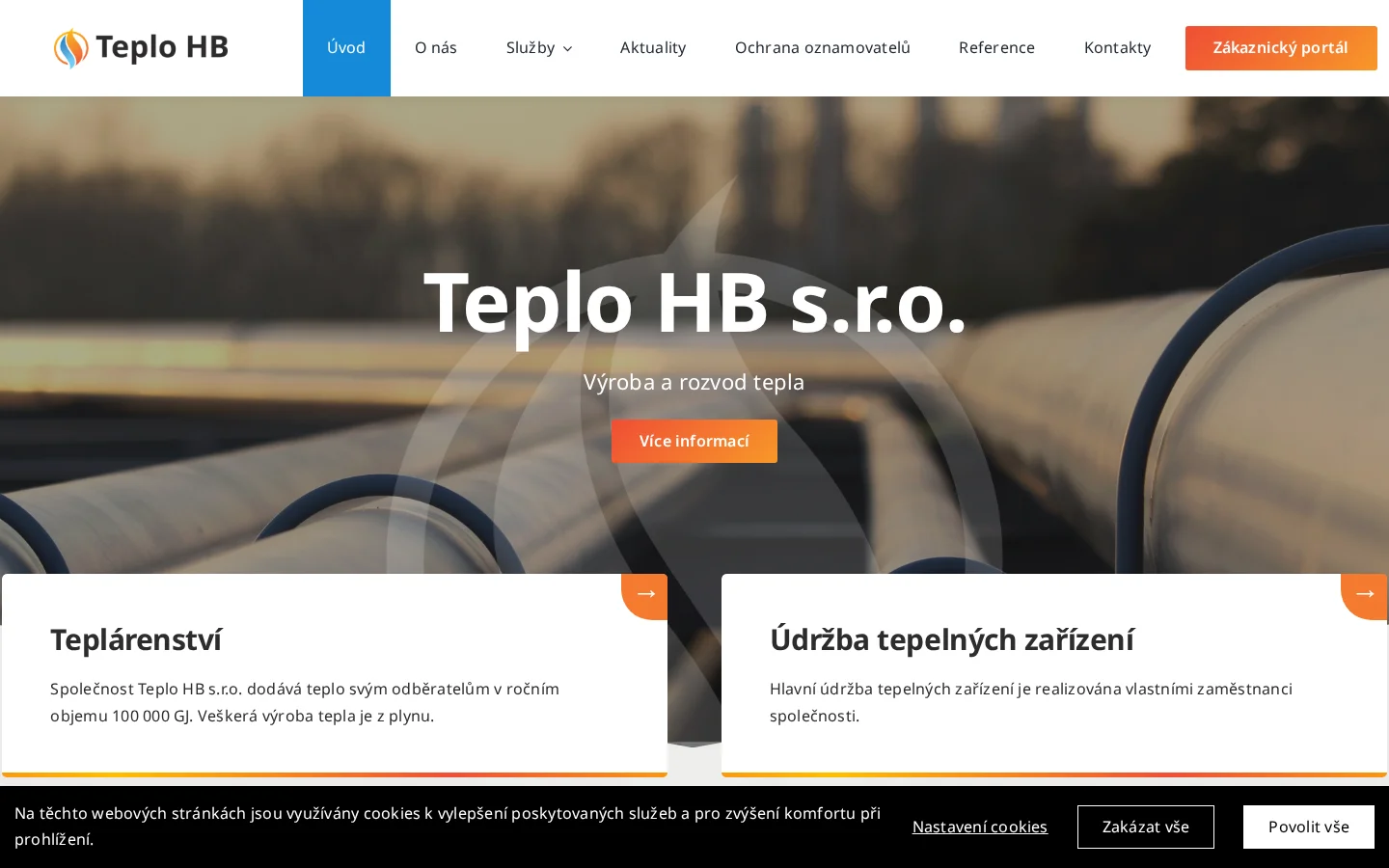 Teplo HB, s.r.o. website