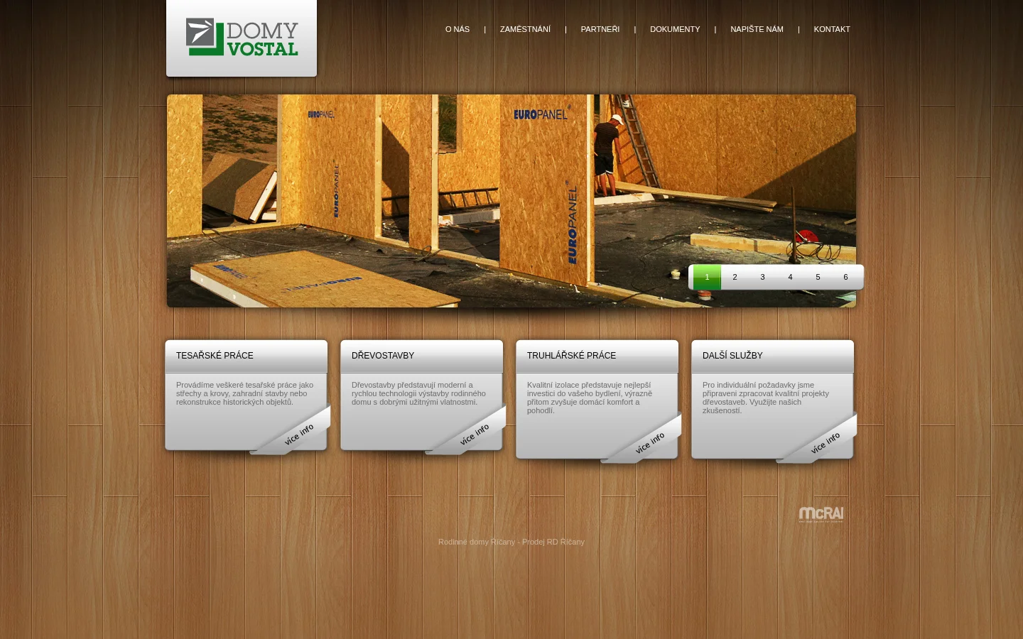 Domy Vostal website