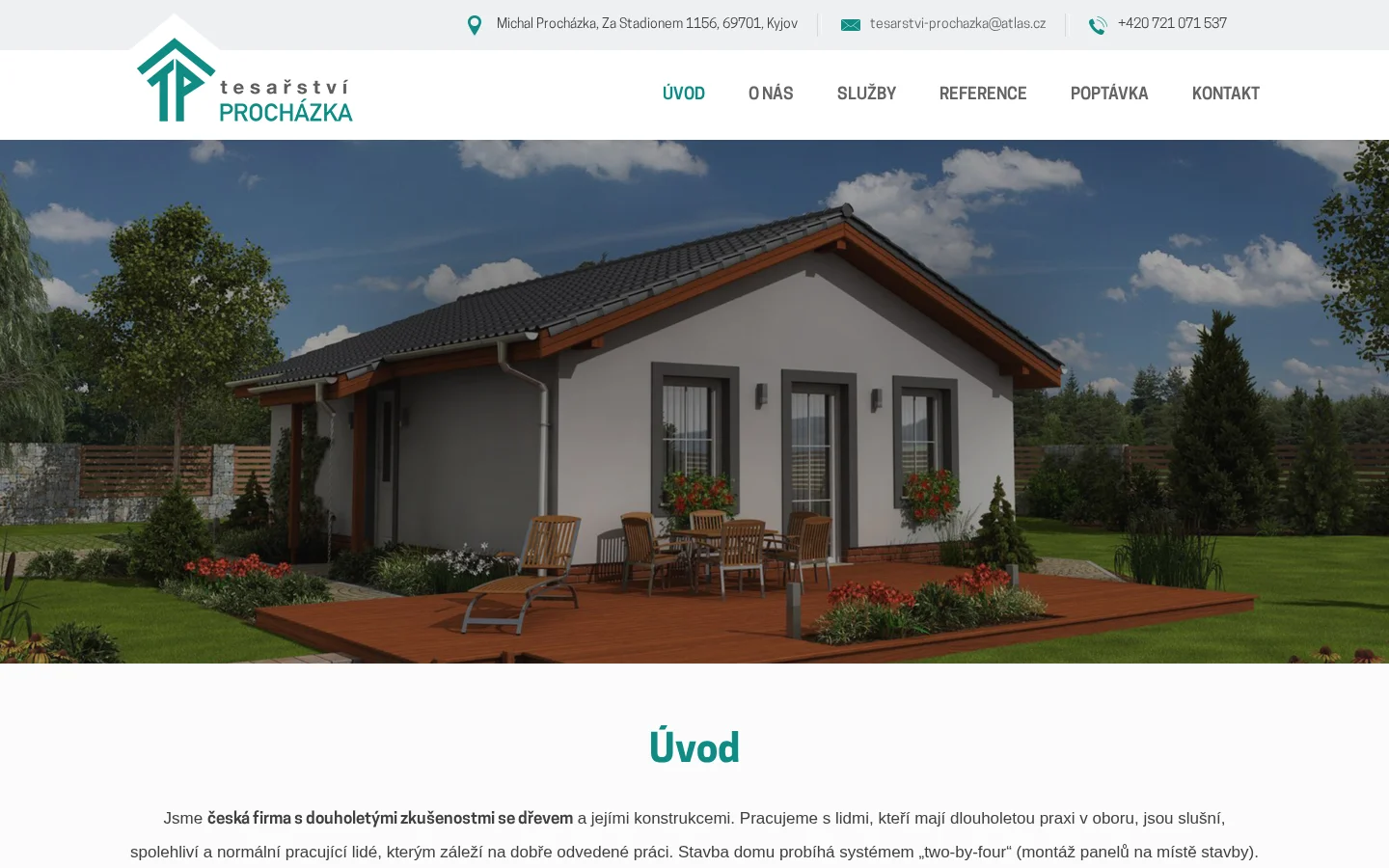 Tesařství Michal Procházka website