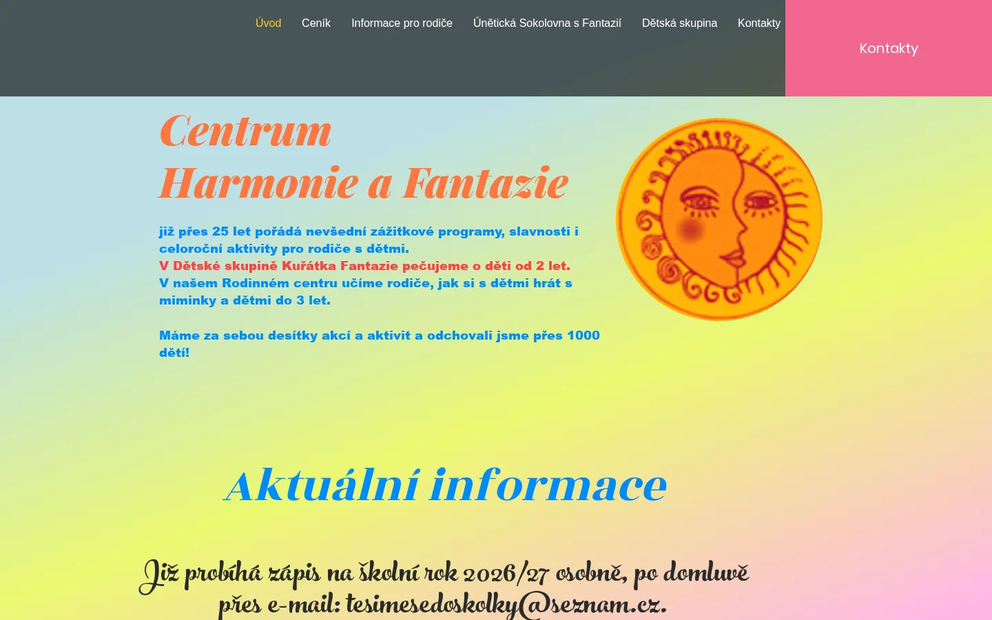 Dětská skupina Kuřátka Fantazie website