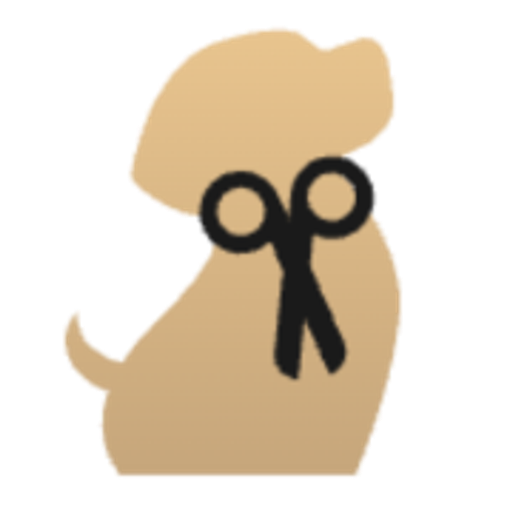 Psí salón Teta s nůžkama logo