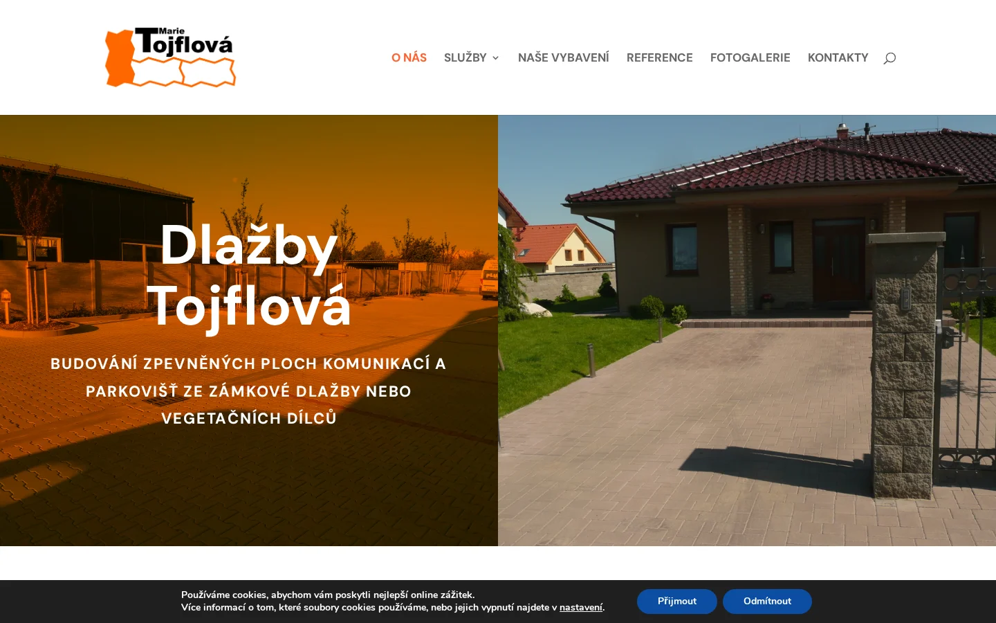 Pokládky dlažeb Marie Tojflová website