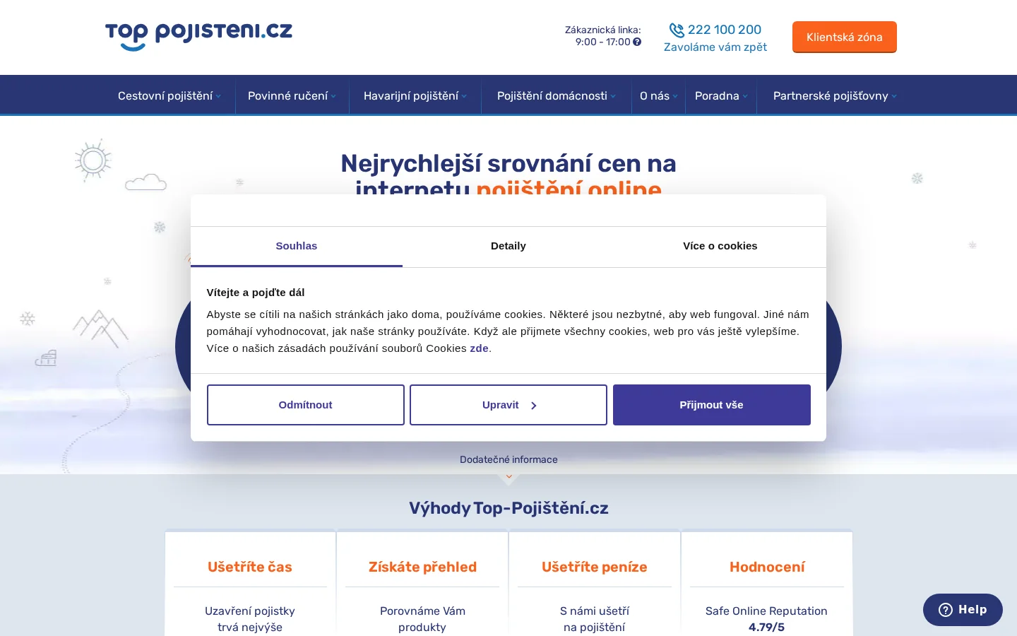 Top-Pojištění.cz website