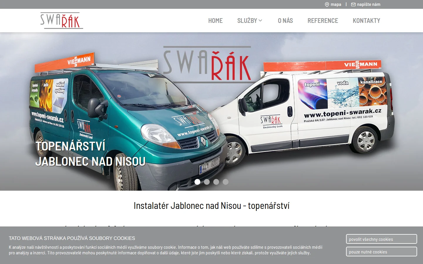 Swárovský Leoš - topenářství, instalatérství website
