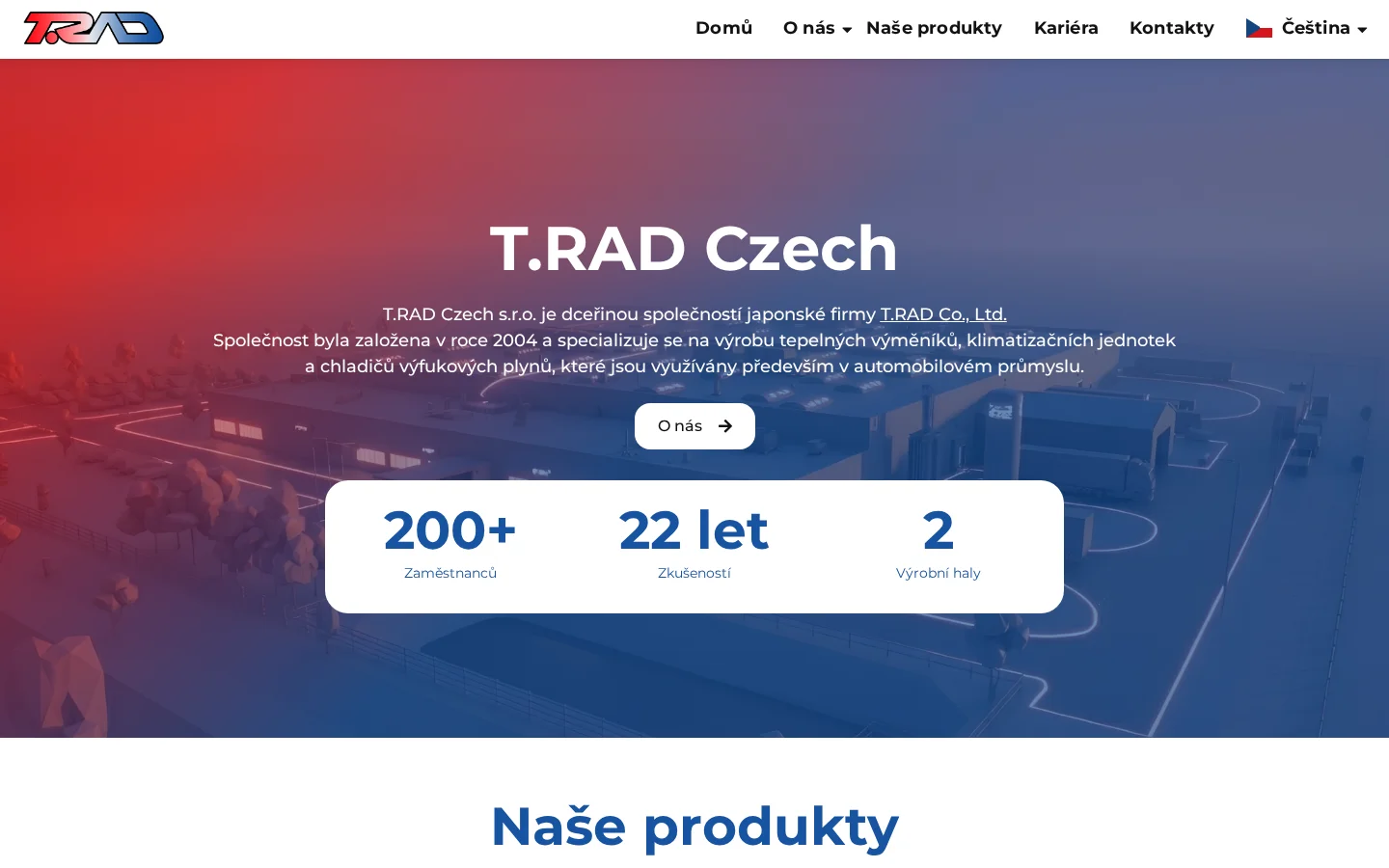 T.RAD Czech s.r.o. website