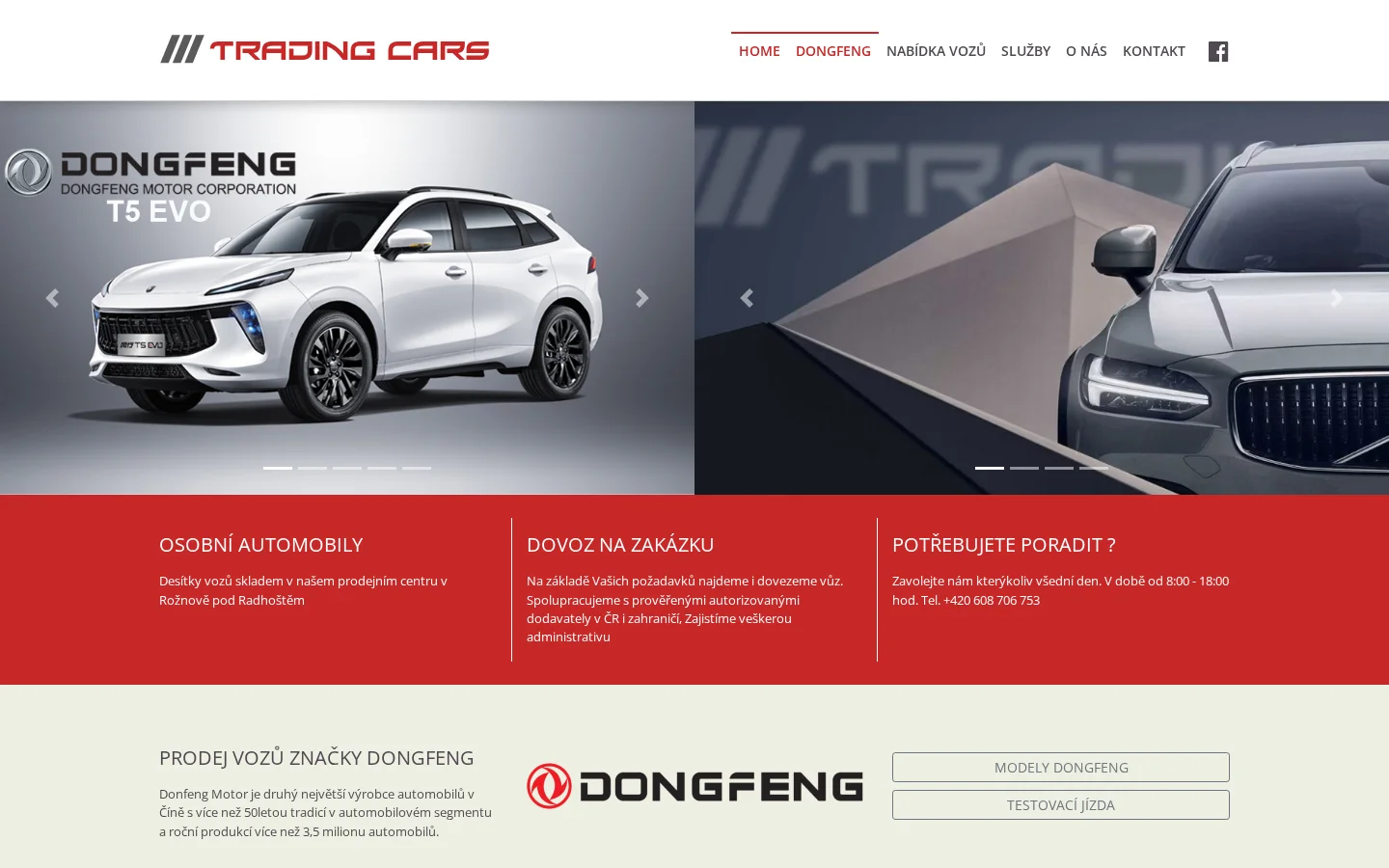 Tradingcars website