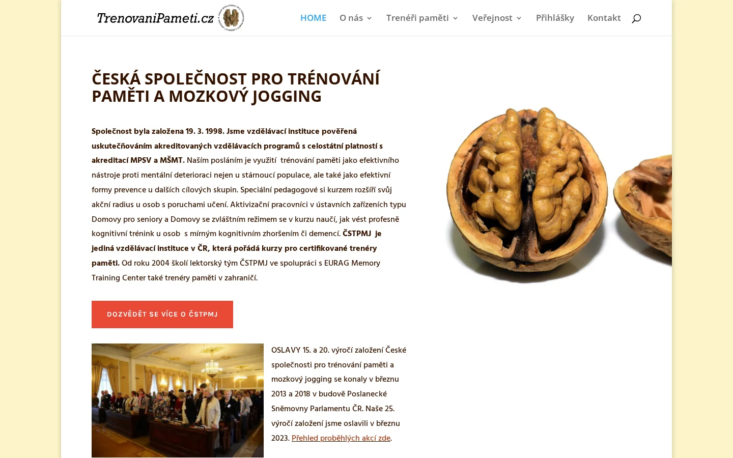 Česká společnost pro trénování paměti a mozkový jogging - ČSTPMJ website