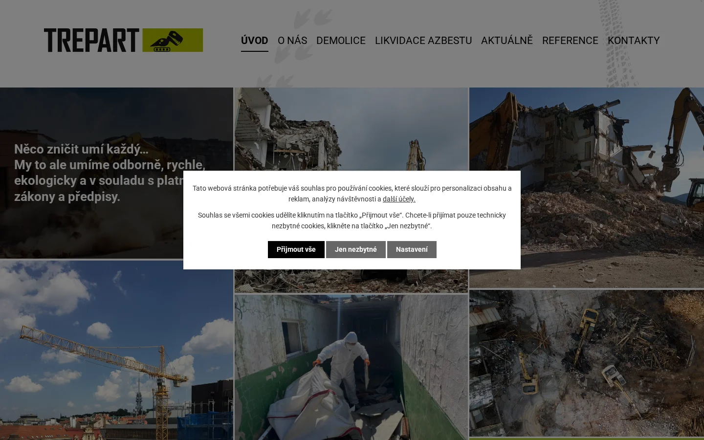 TREPART, s.r.o. website