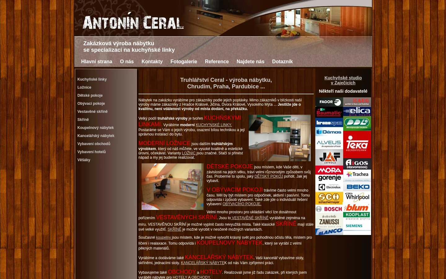 Truhlářství - Antonín Ceral website