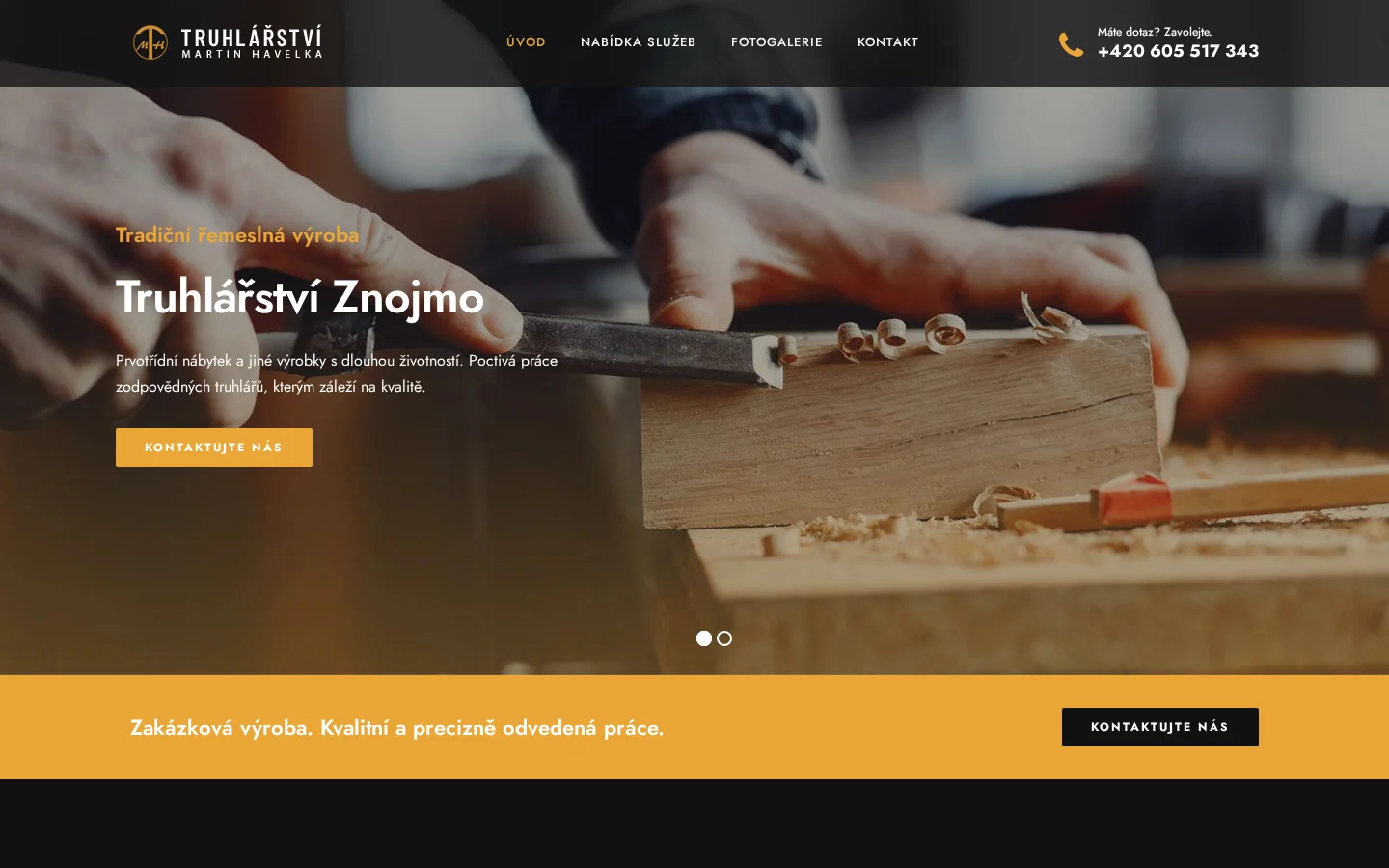 Truhlářství Martin Havelka website