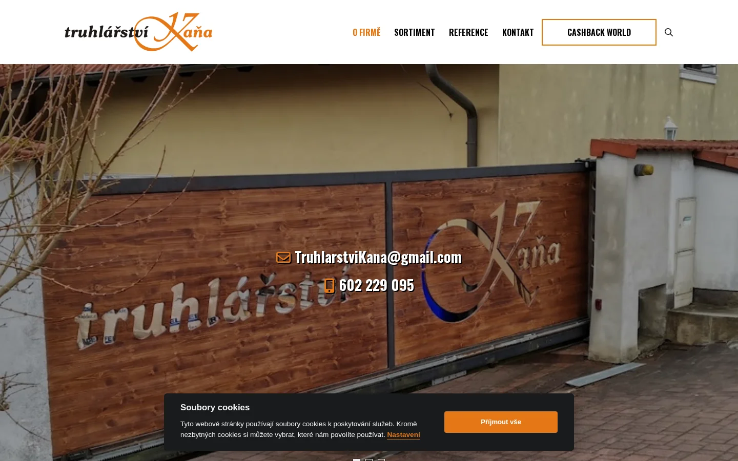 Truhlářství Kaňa website
