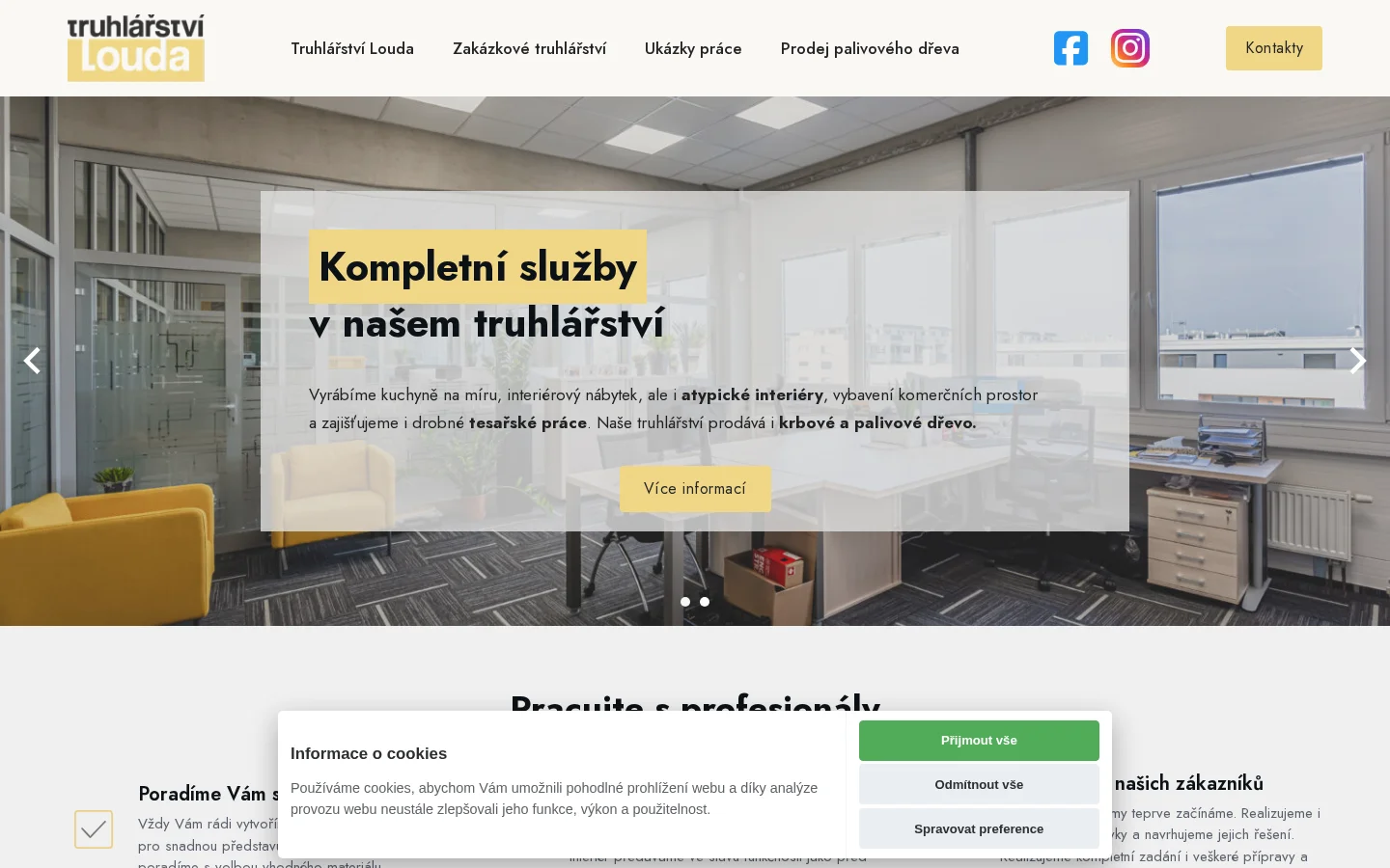 Truhlářství Louda website