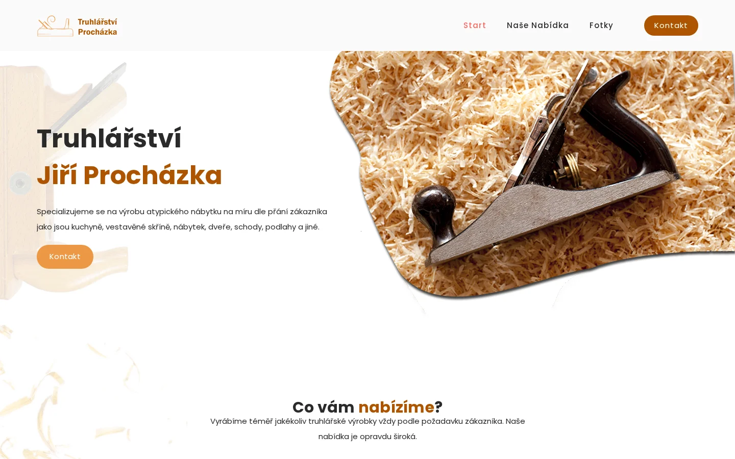 Truhlařství - Jiří Procházka website