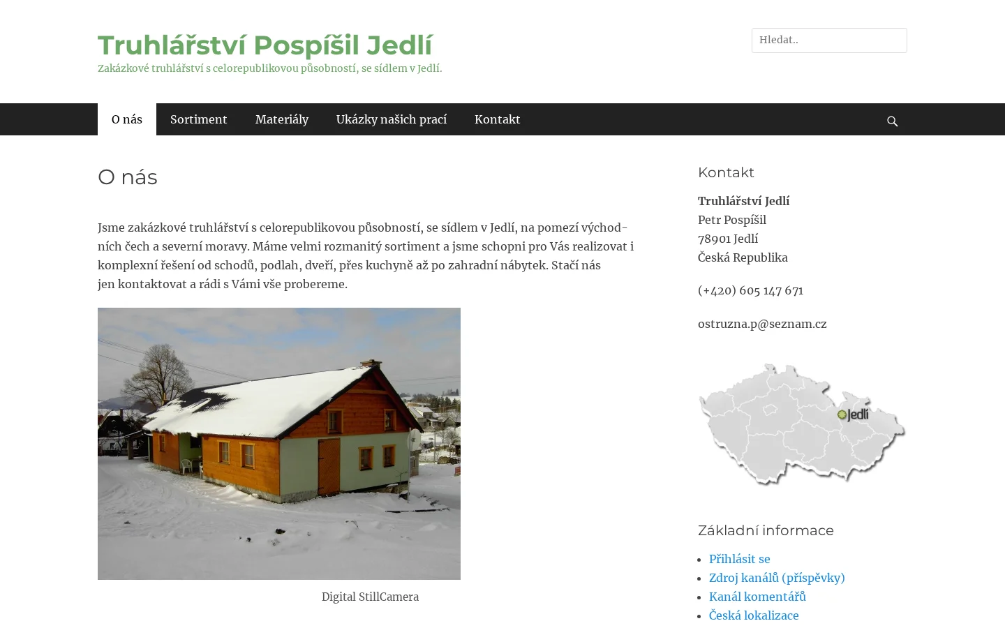 Truhlářství Pospíšil website
