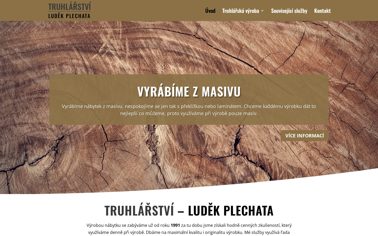 Luděk Plechata Truhlářství website