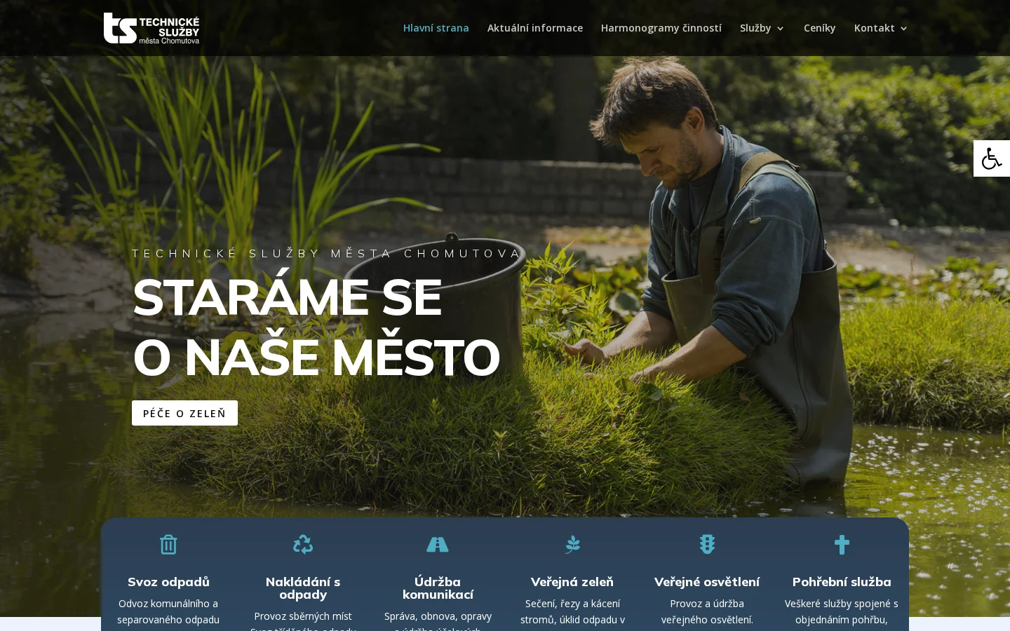 Technické služby města Chomutova website