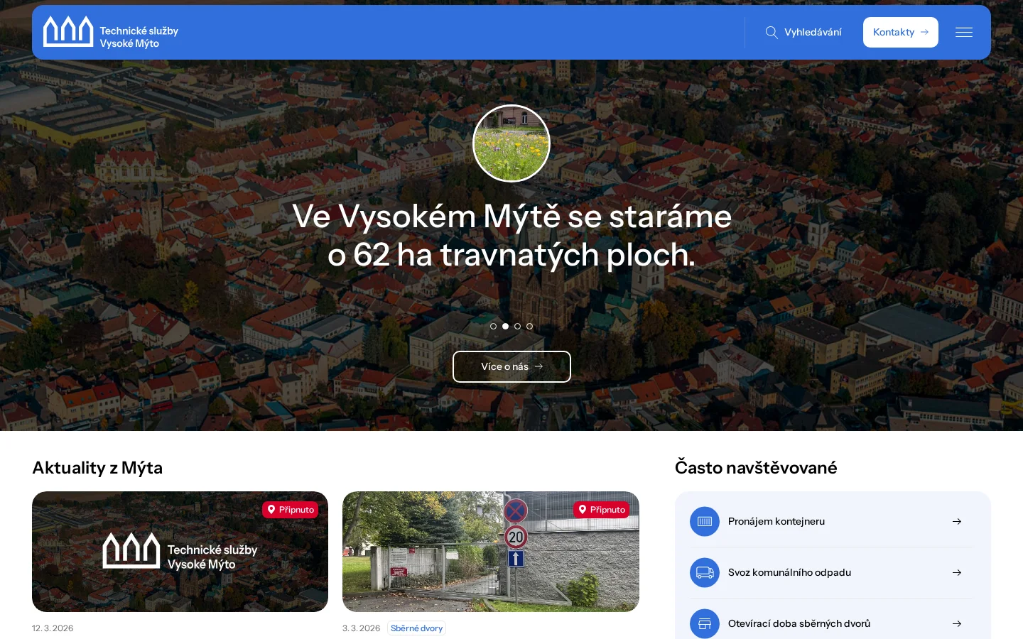 Technické služby Vysoké Mýto website
