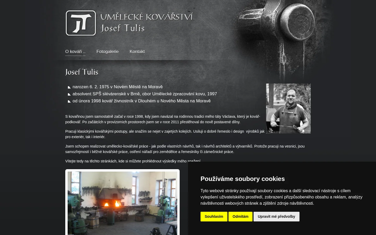 Umělecké kovářství - Josef Tulis website