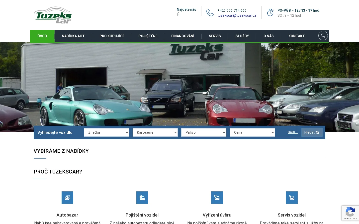 TUZEKSCAR, s.r.o. website
