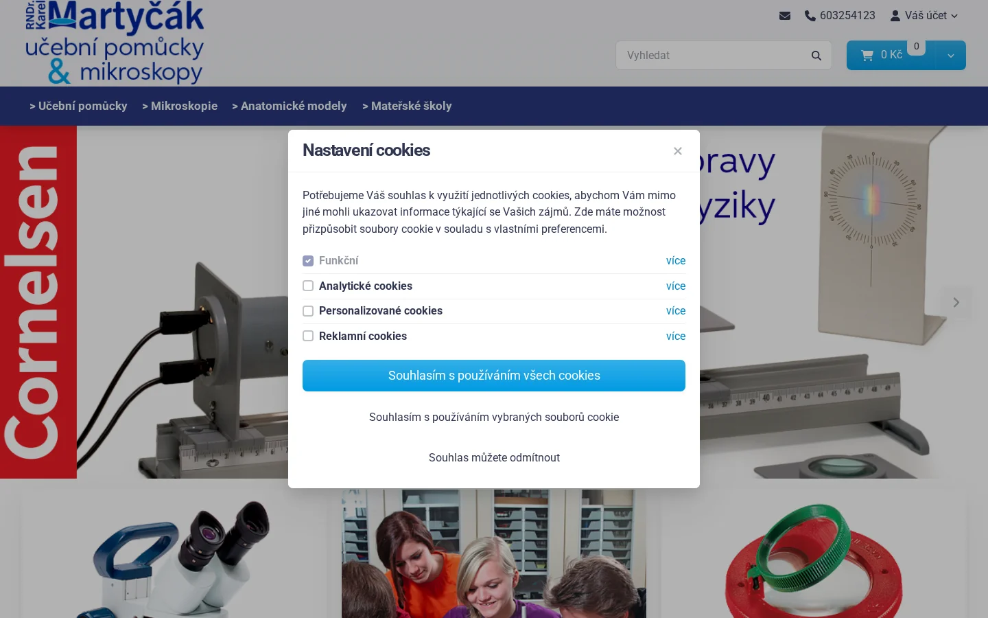 RNDr. Karel Martyčák - Učební pomůcky website