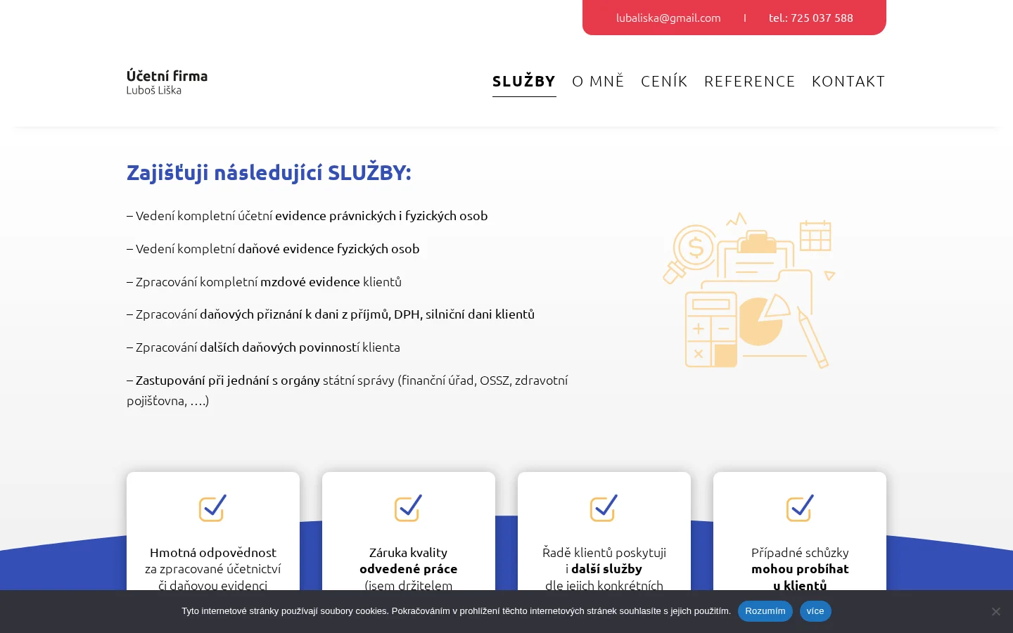 Účetní firma Liška website