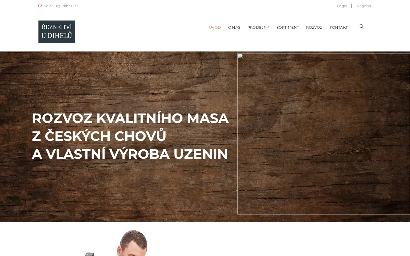 Řeznictví U Dihelů website
