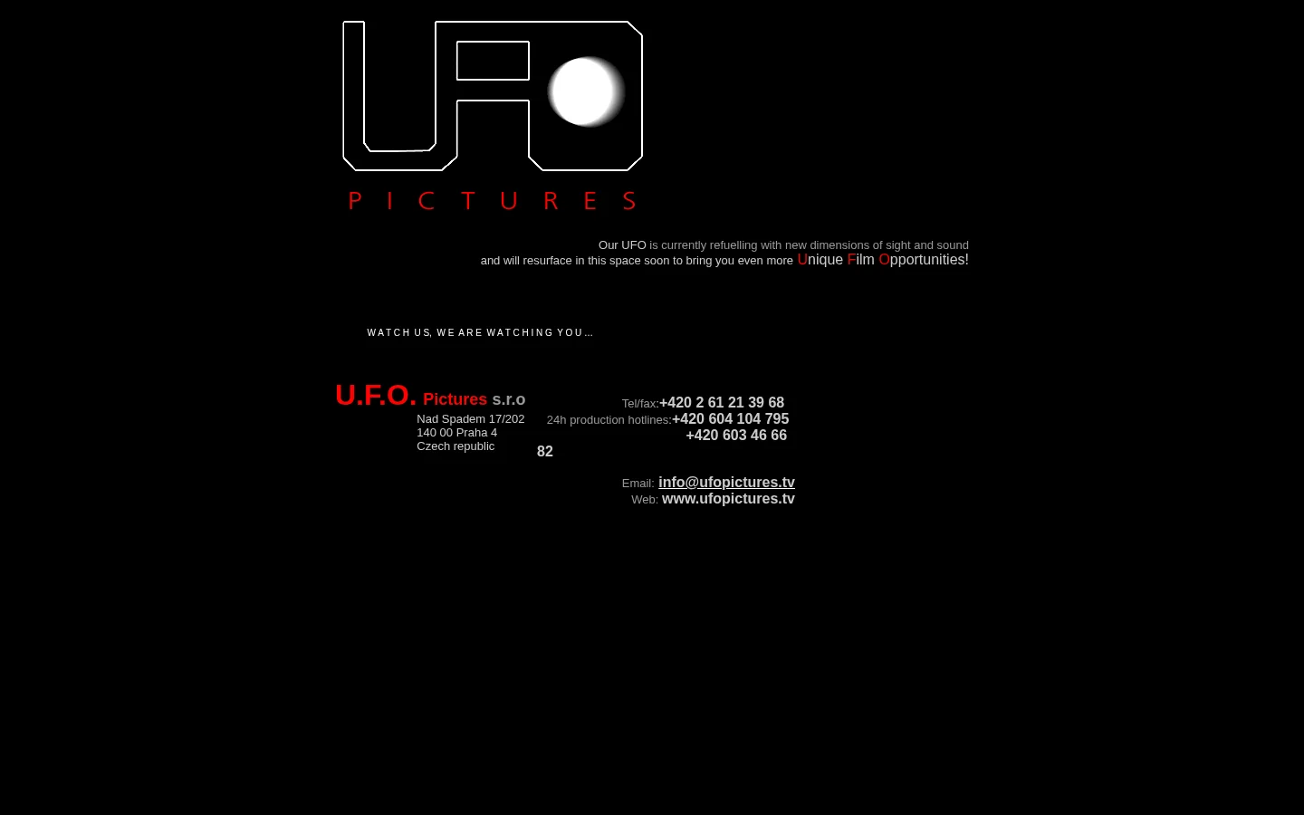 U.F.O. Pictures, s.r.o. website