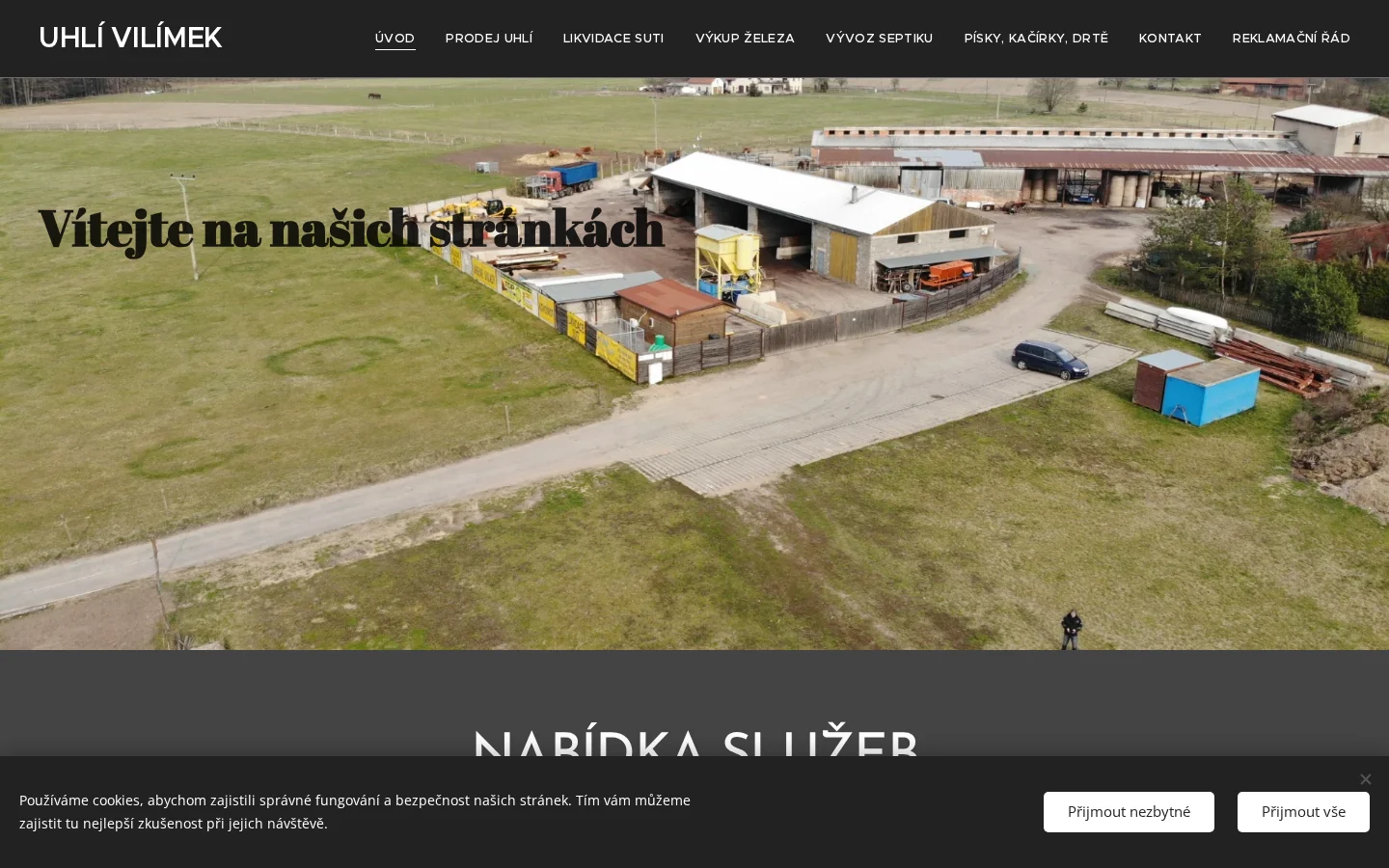 Uhlí Vilímek website