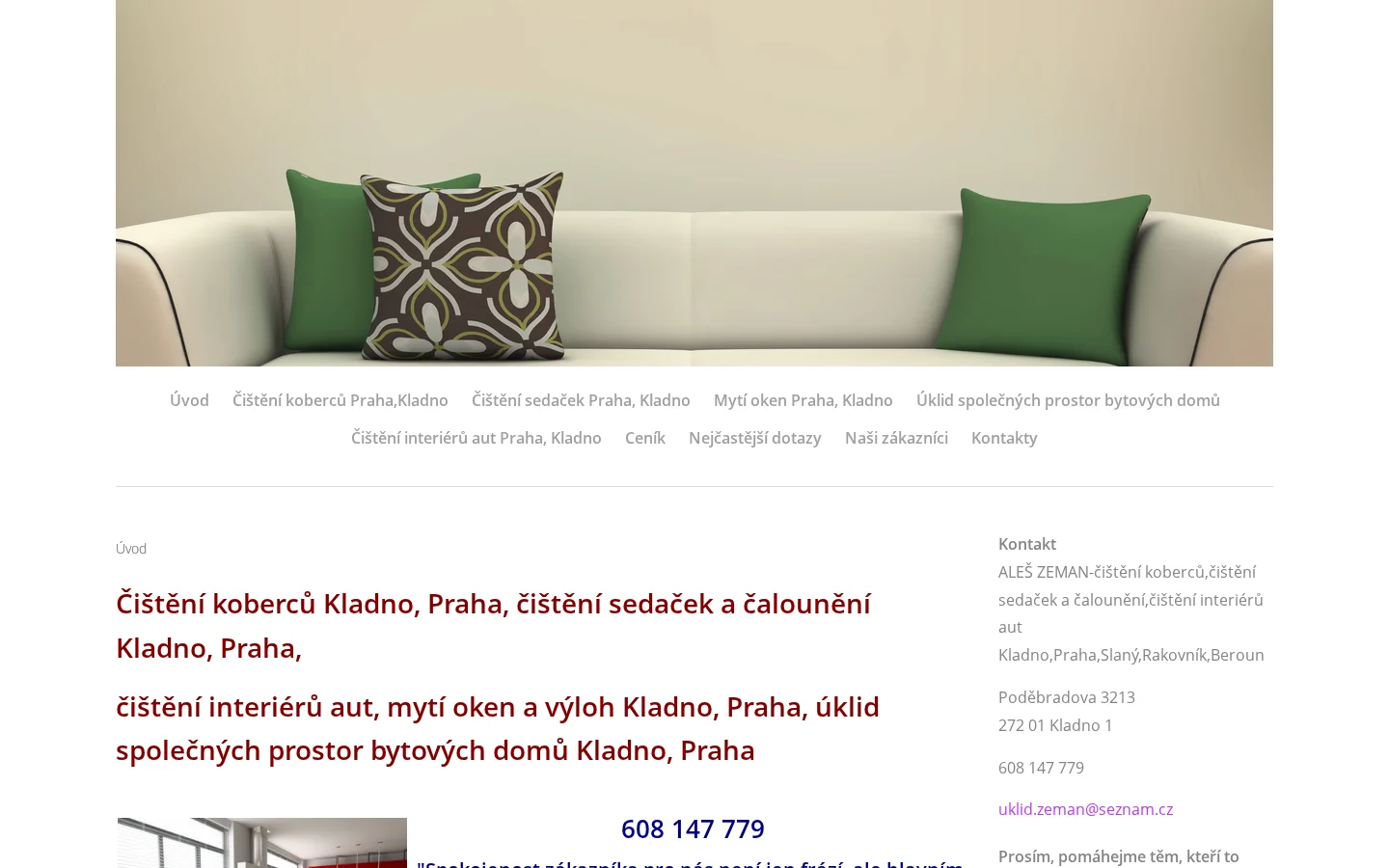 Čištění koberců a sedaček - Aleš Zeman website