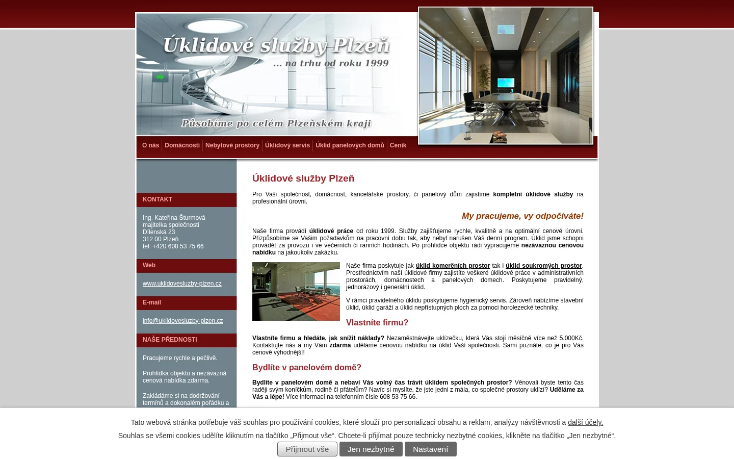 Úklidové služby Plzeň website