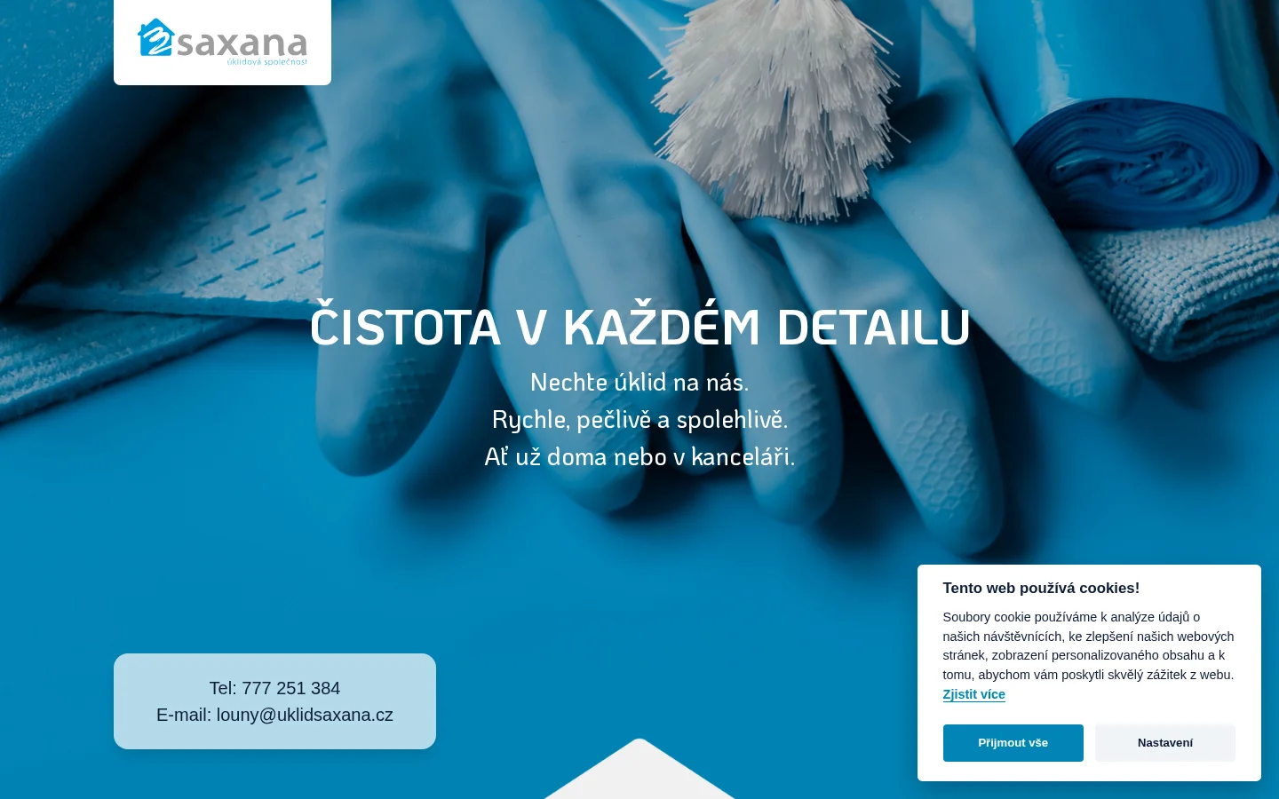 Úklid Saxana website
