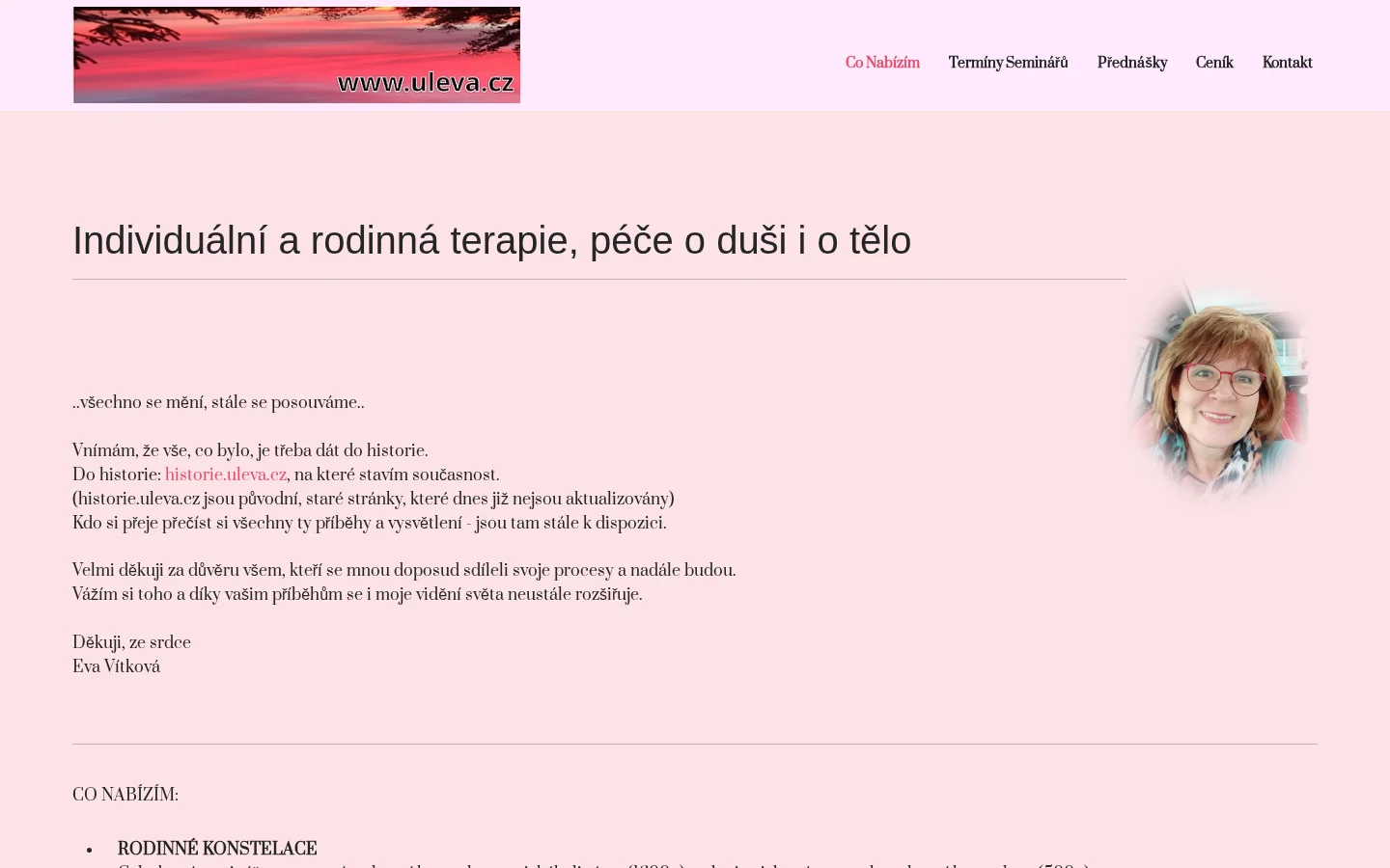 Terapie Eva Vítková website