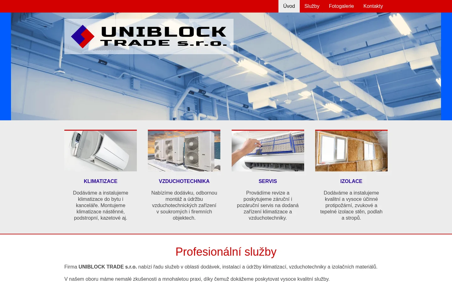 UNIBLOCK TRADE, s.r.o. website