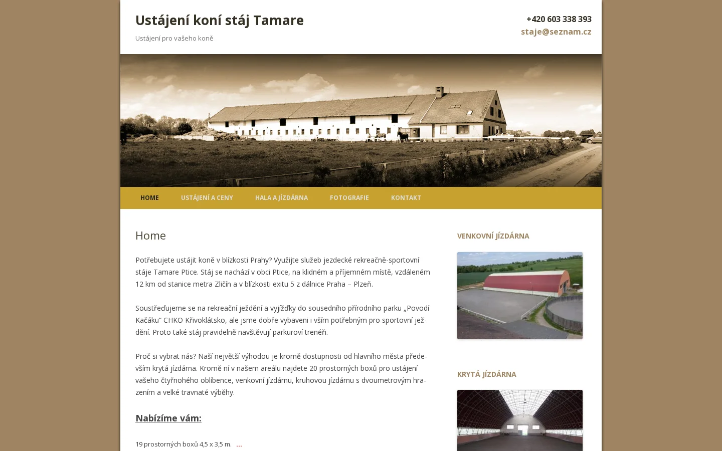 Stáj Tamare website