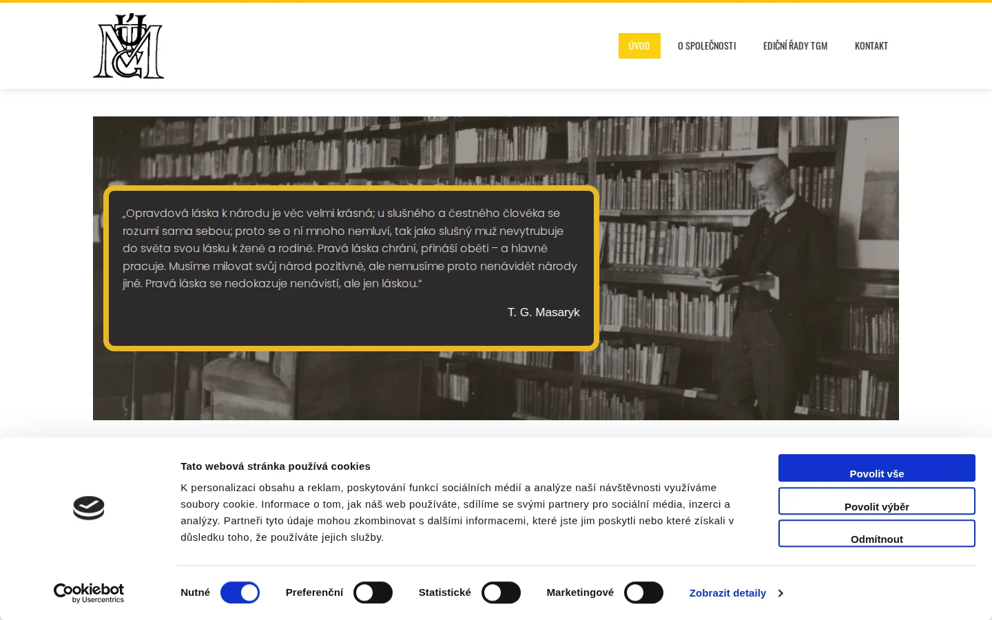 Ústav T. G. Masaryka website