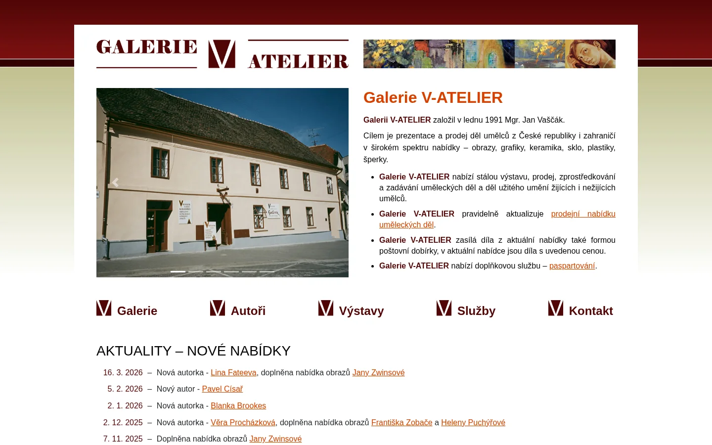 Galerie V-ATELIER website