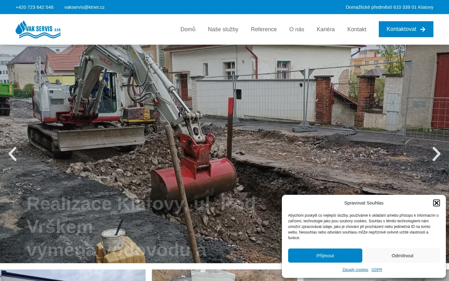VAK SERVIS, s.r.o. website