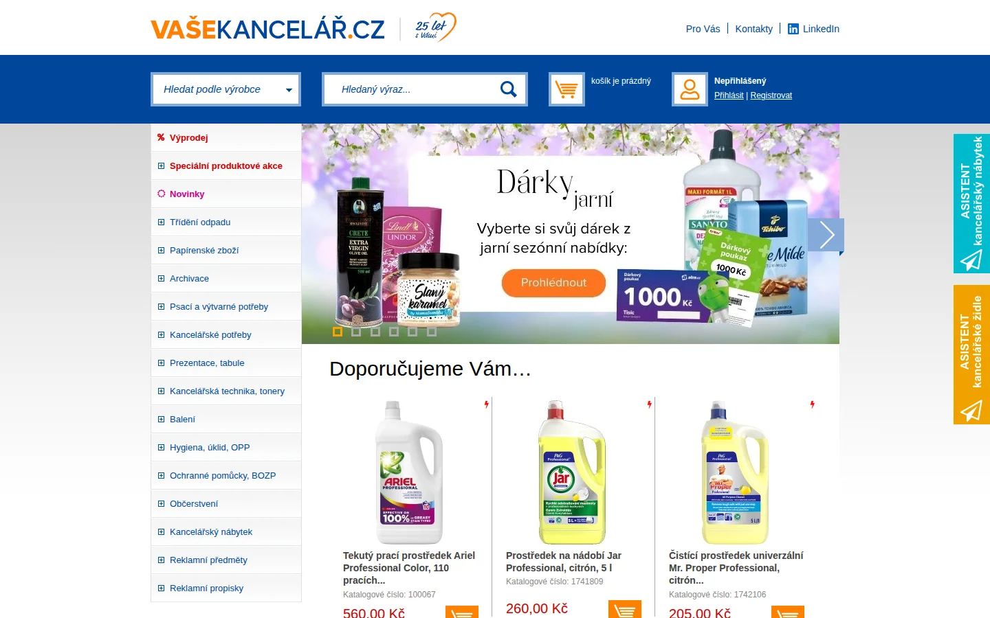 VašeKancelář.cz website