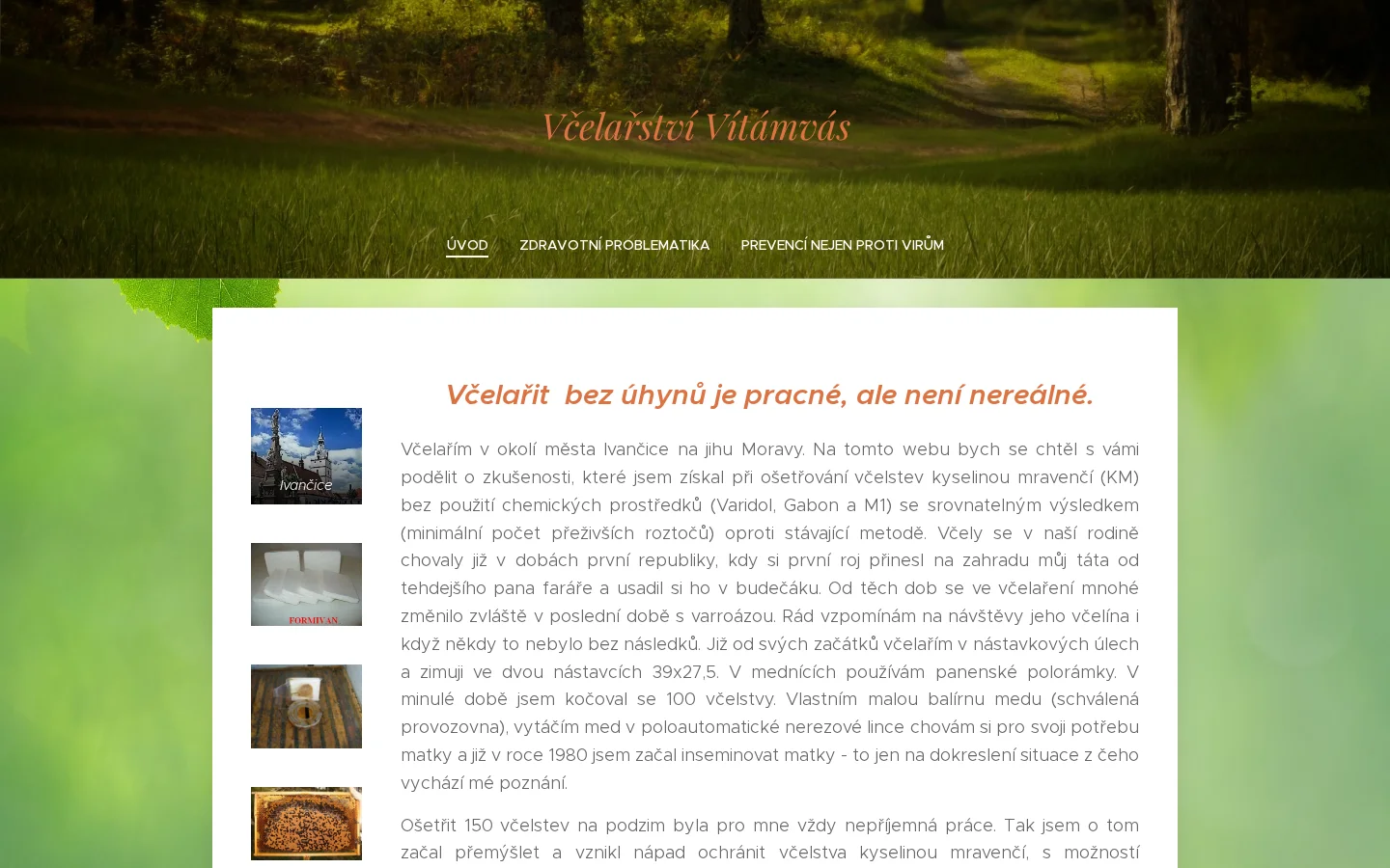 Včelařství Vítámvás website