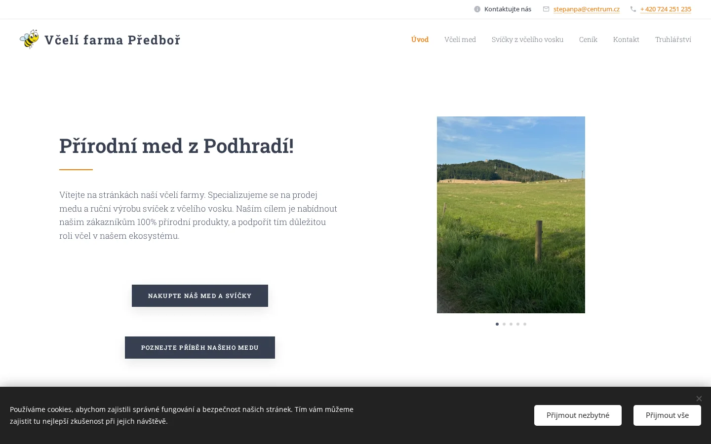 Včelí farma Předboř website