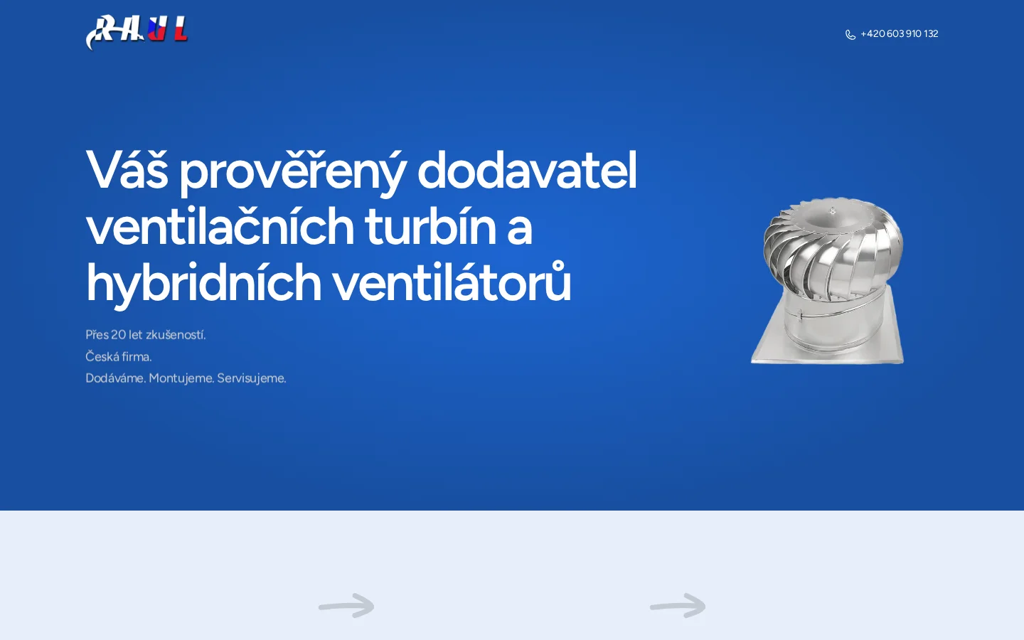RAUL větrací systémy, s.r.o. website