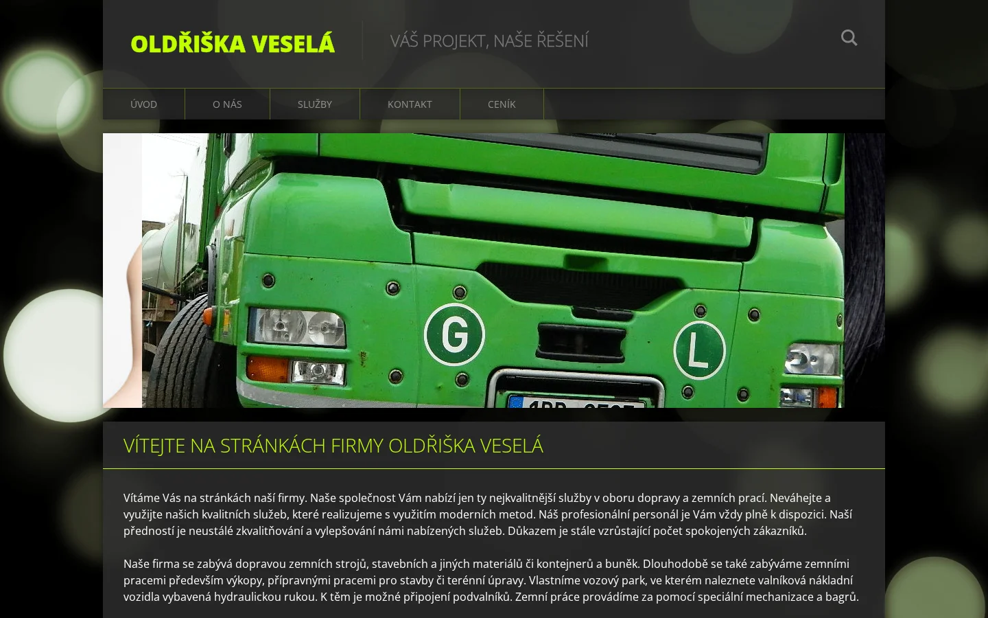 Oldřiška Veselá - zemní práce website