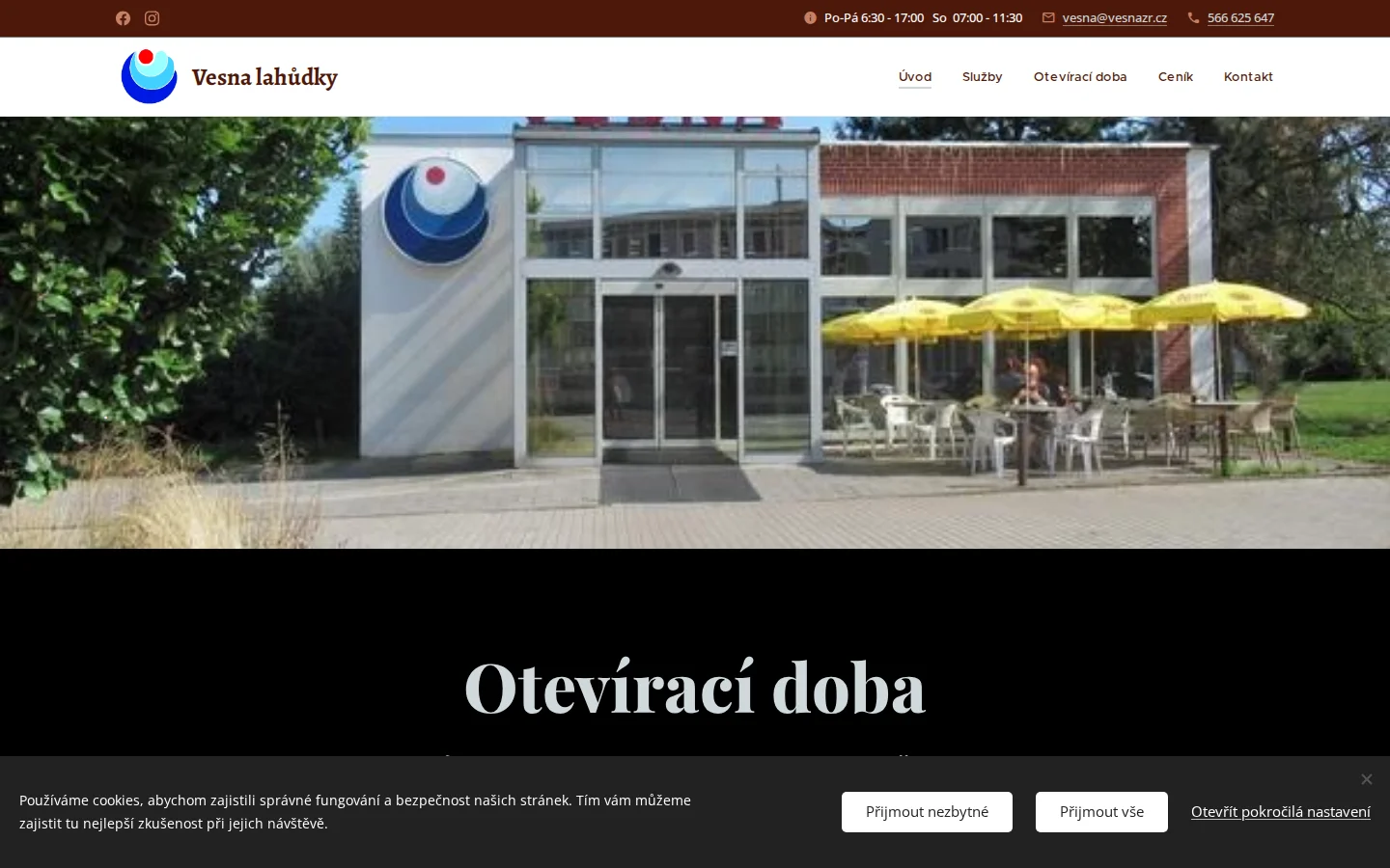 Vesna lahůdky website