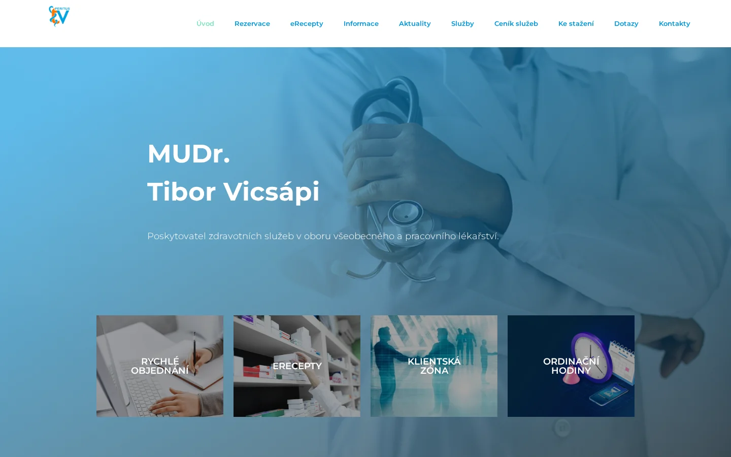 MUDr. Tibor Vicsápi website