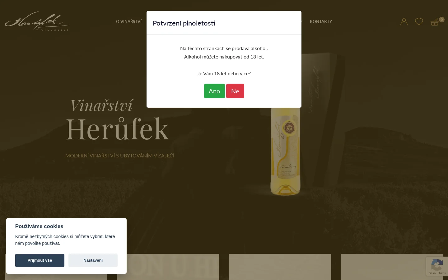 Vinařství Herůfek website