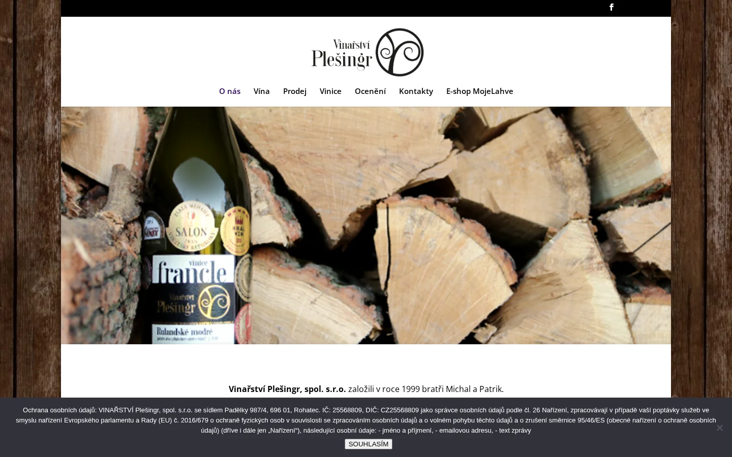 Vinařství Plešingr, spol. s r.o. website